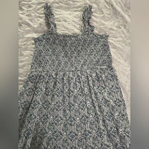 Dip Gray and White Smocked Dress XL